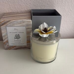 Michael Aram Magnolia Scented Candle - Cream and Silver